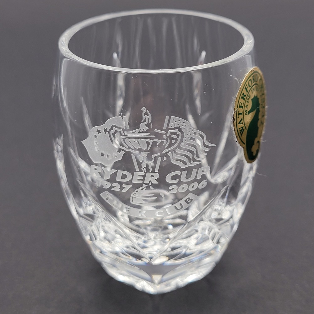 Waterford Crystal Shot Glass 2006 Ryder Cup The K Club Ireland Golf Etched